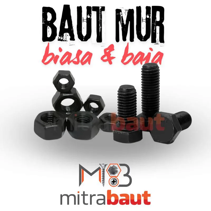 Baut Mur Biasa & Baja - toko baut Medan MB Mitra Baut